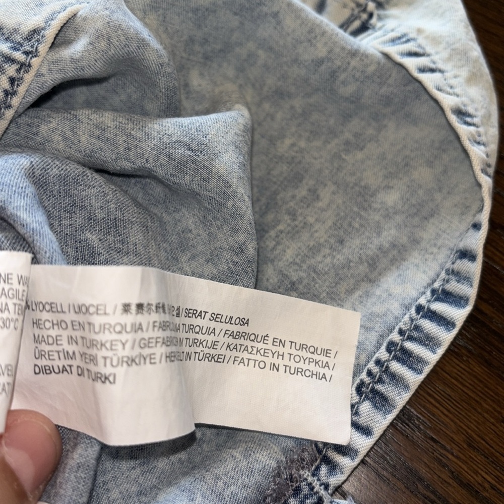 Pull&Bear Button Front Collared Denim Lightweight… - image 7